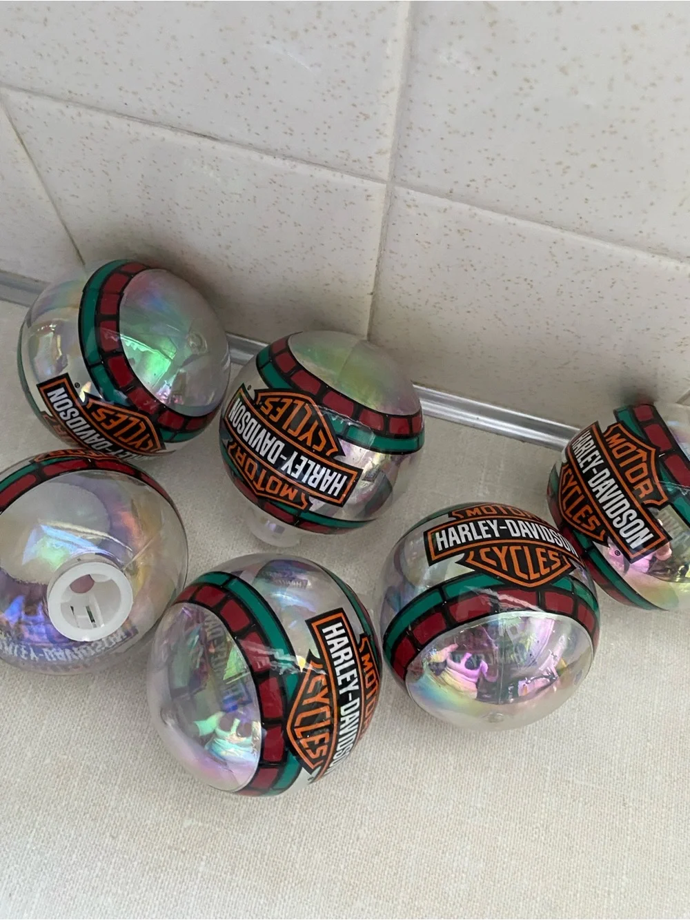 Harley Davidson Christmas Bulb Covers Lot Of 6